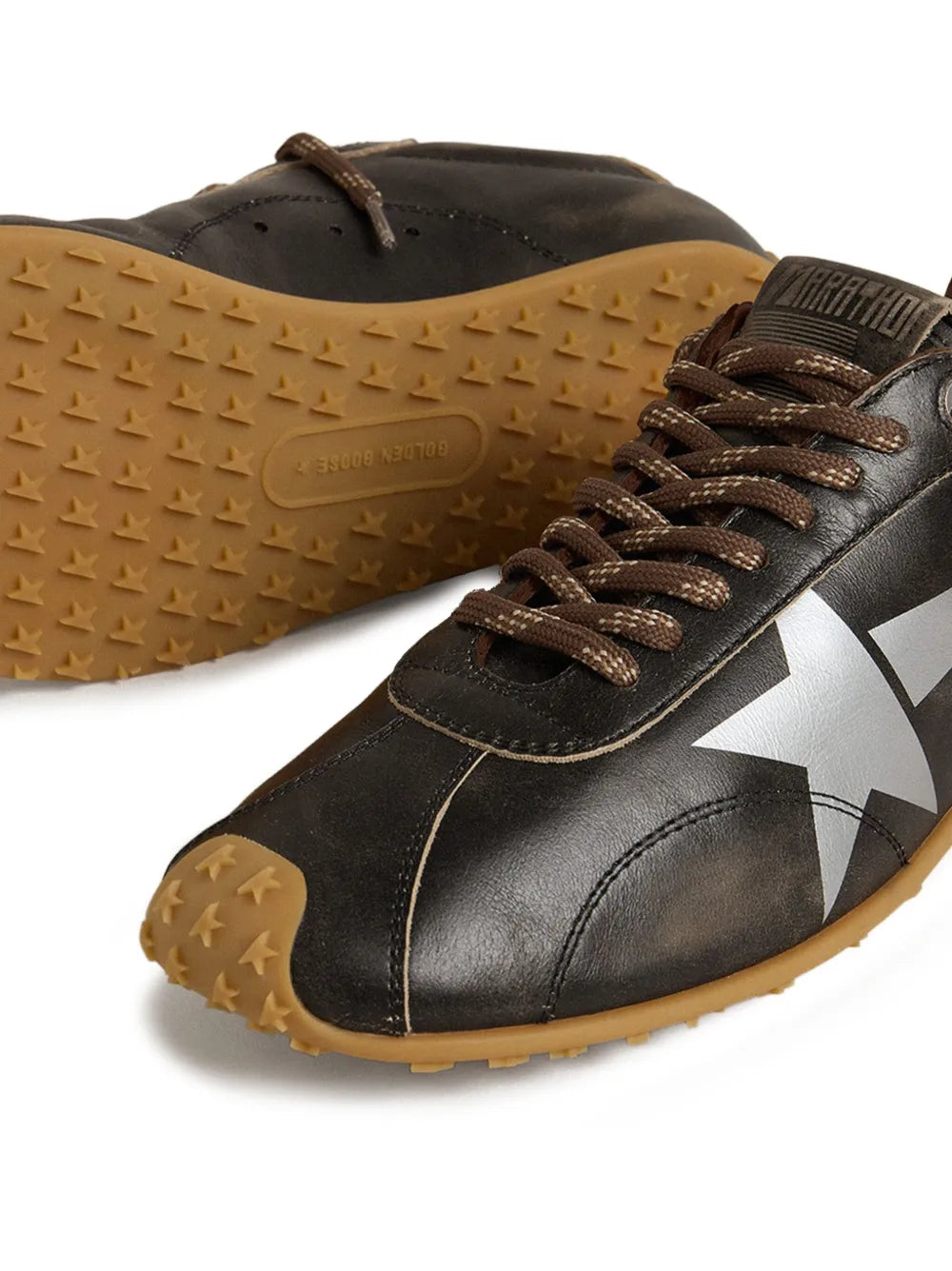 Golden Goose Marathon Speed Leather Logo-Printed