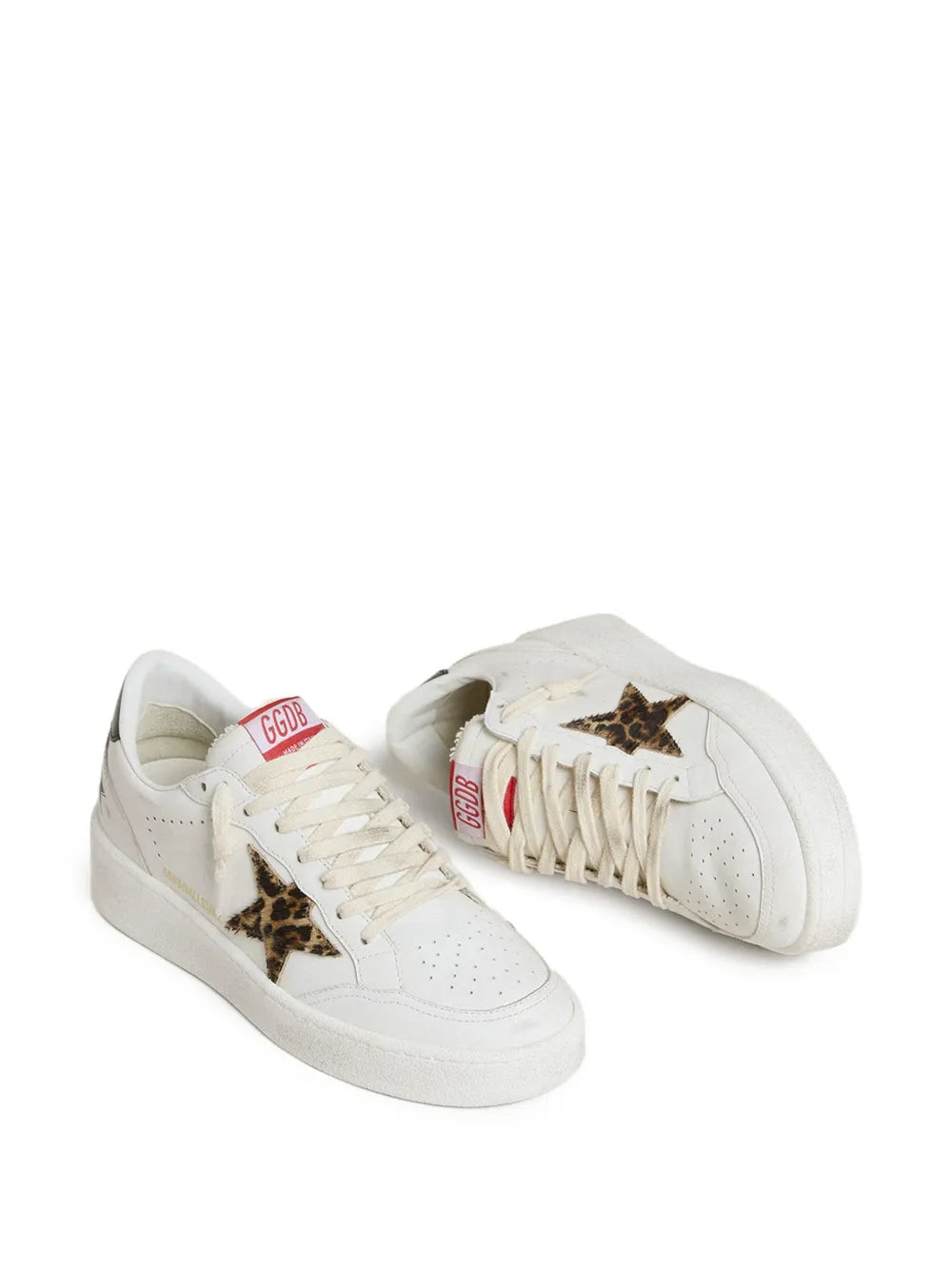 Golden Goose Leather Leopard-Print Star