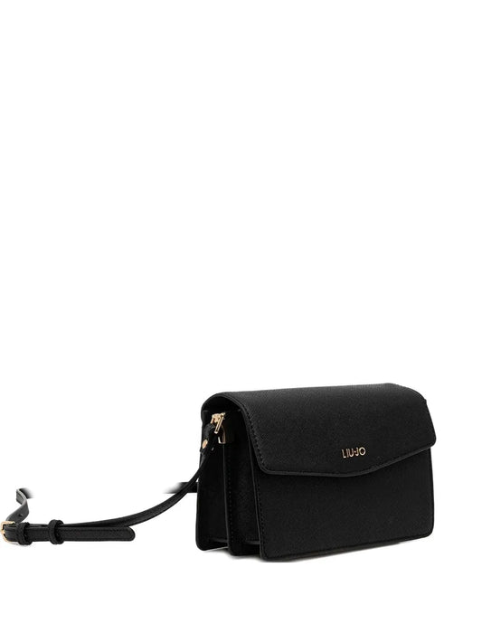 LIU JOlogo-plaque flap crossbody bag
