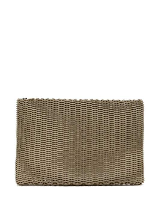 palorosalarge woven clutch bag