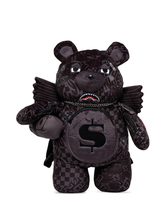 Spraygroundlarge 4AM Money Wing Bear check-pattern backpack