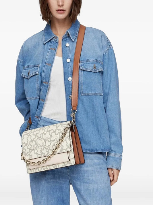 TOUSbear-pattern cross-body bag