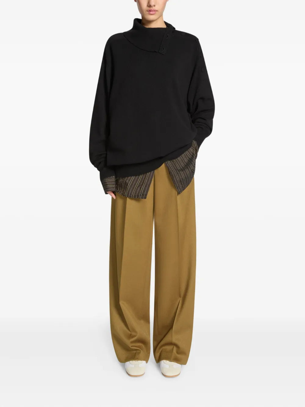 DRIES VAN NOTEN Suede-Panelled
