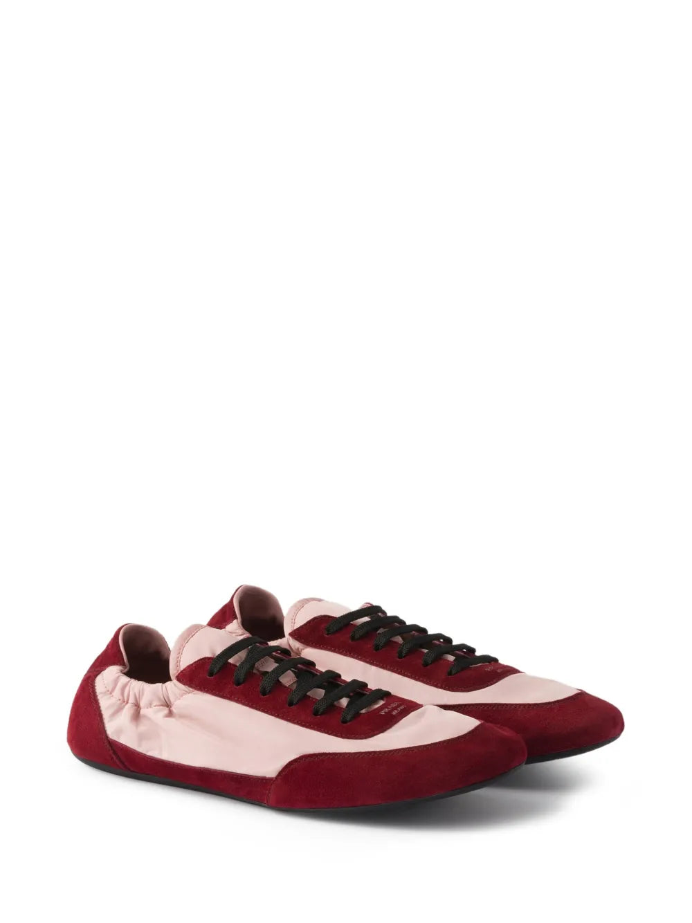 Prada Suede-Panel Lace-Up