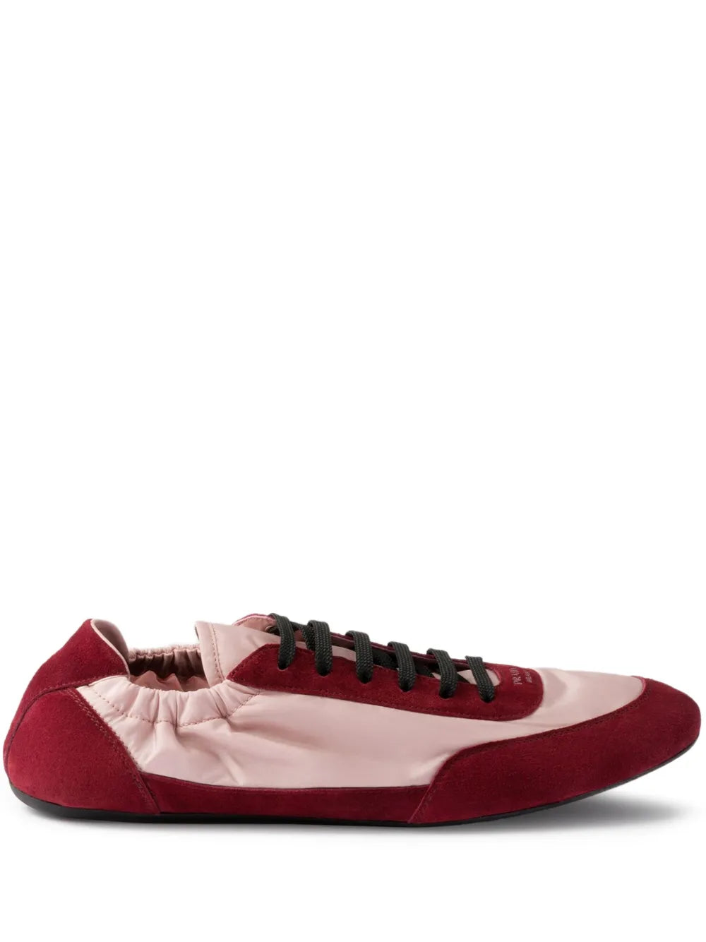 Prada Suede-Panel Lace-Up