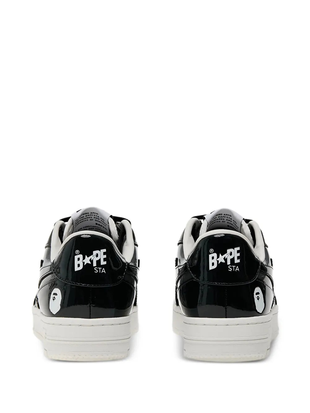 A BATHING APE  Sta Icon Patent Leather Low-Top