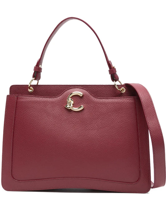 Coccinellecurved-C leather shoulder bag