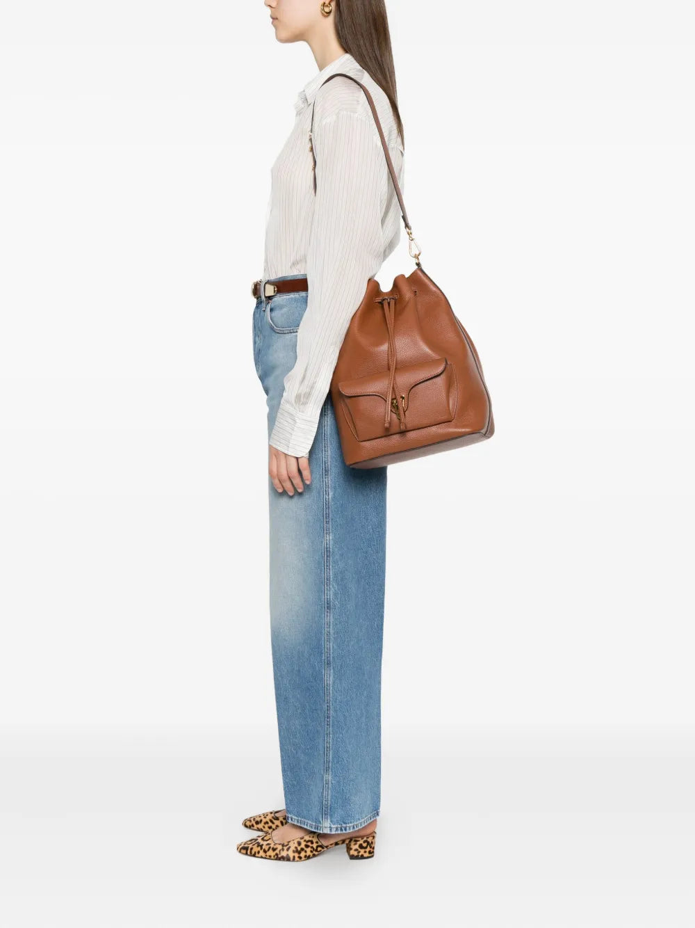 Coccinellemedium Beat Generation drawstring bucket bag