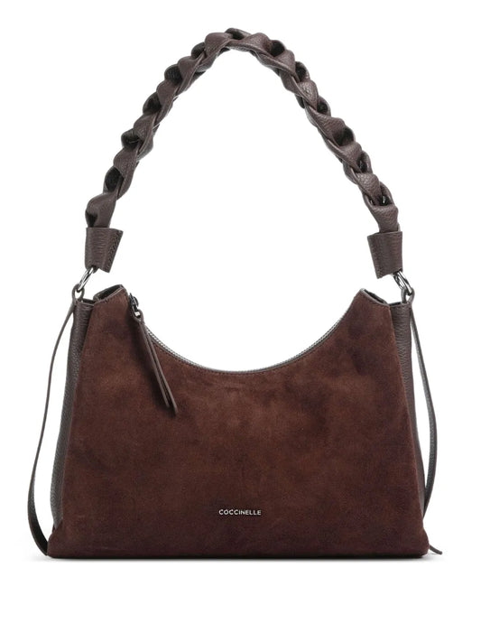 CoccinelleBoheme braided-handle suede shoulder bag