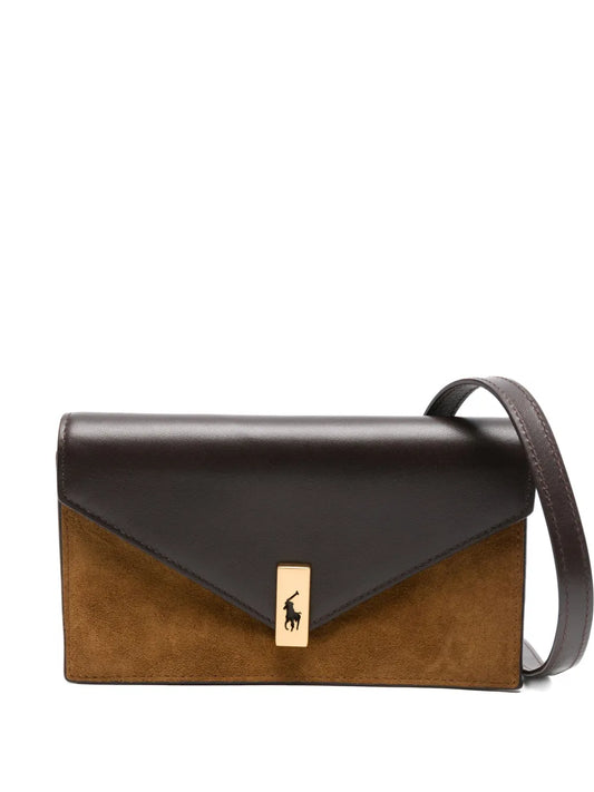 Polo Ralph Laurenleather suede clutch bag