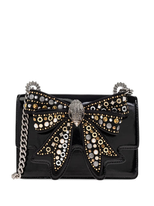 Kurt Geiger Londonsmall Bow Shoreditch leather cross body bag