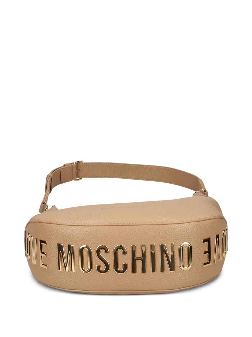 Love Moschinologo-plaque crescent shoulder bag