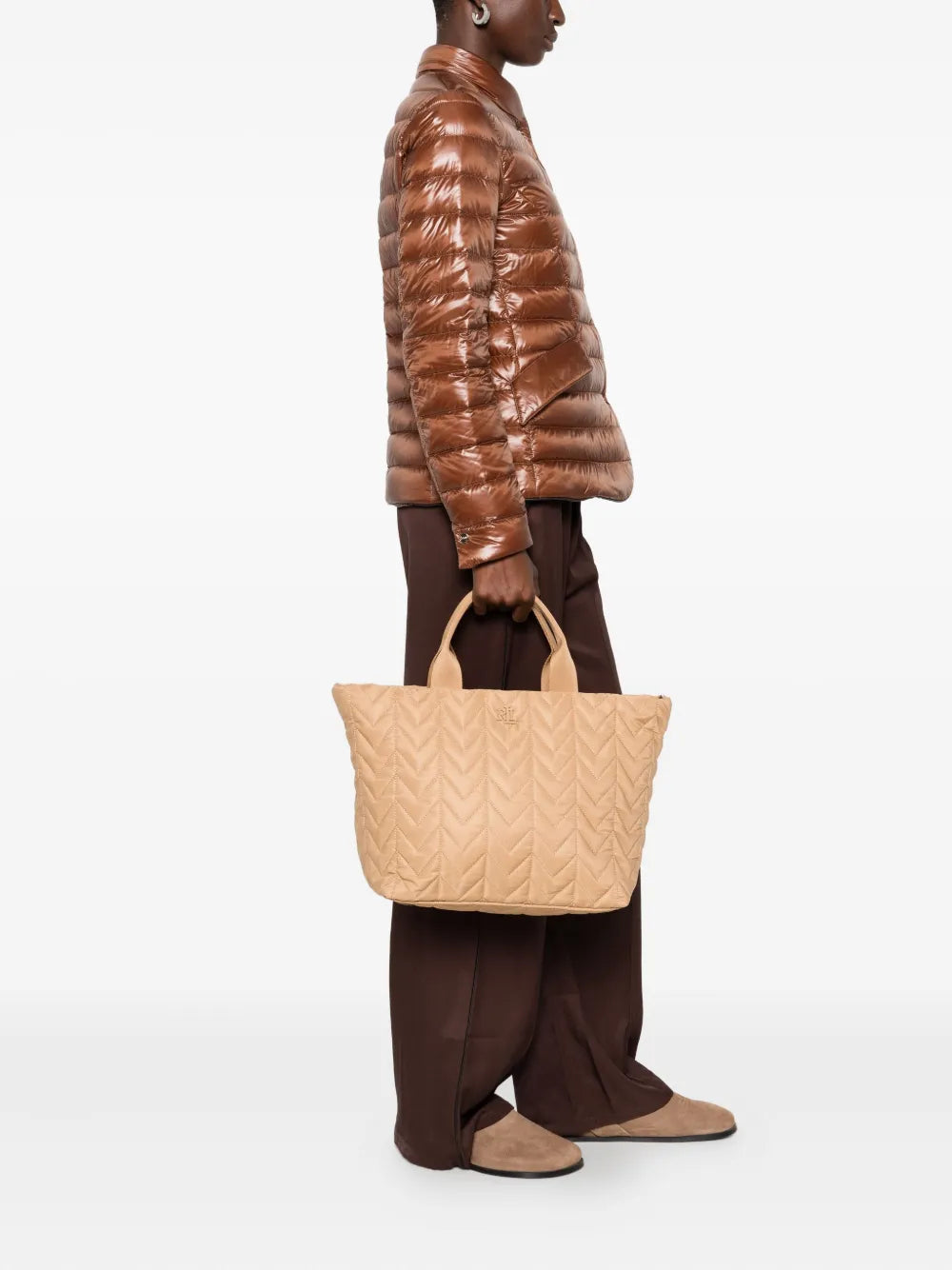 Lauren Ralph Laurensmall logo-plaque tote bag