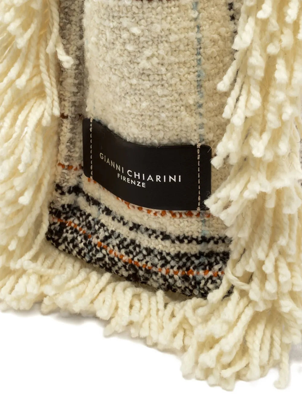 GIANNI CHIARINIplaid fringed tote bag