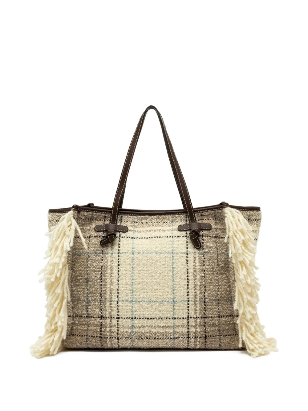 GIANNI CHIARINIMarcella fringed checked tote bag