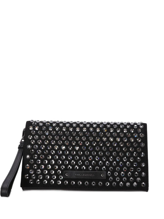 Karl Lagerfeldcrystal-embellished clutch bag