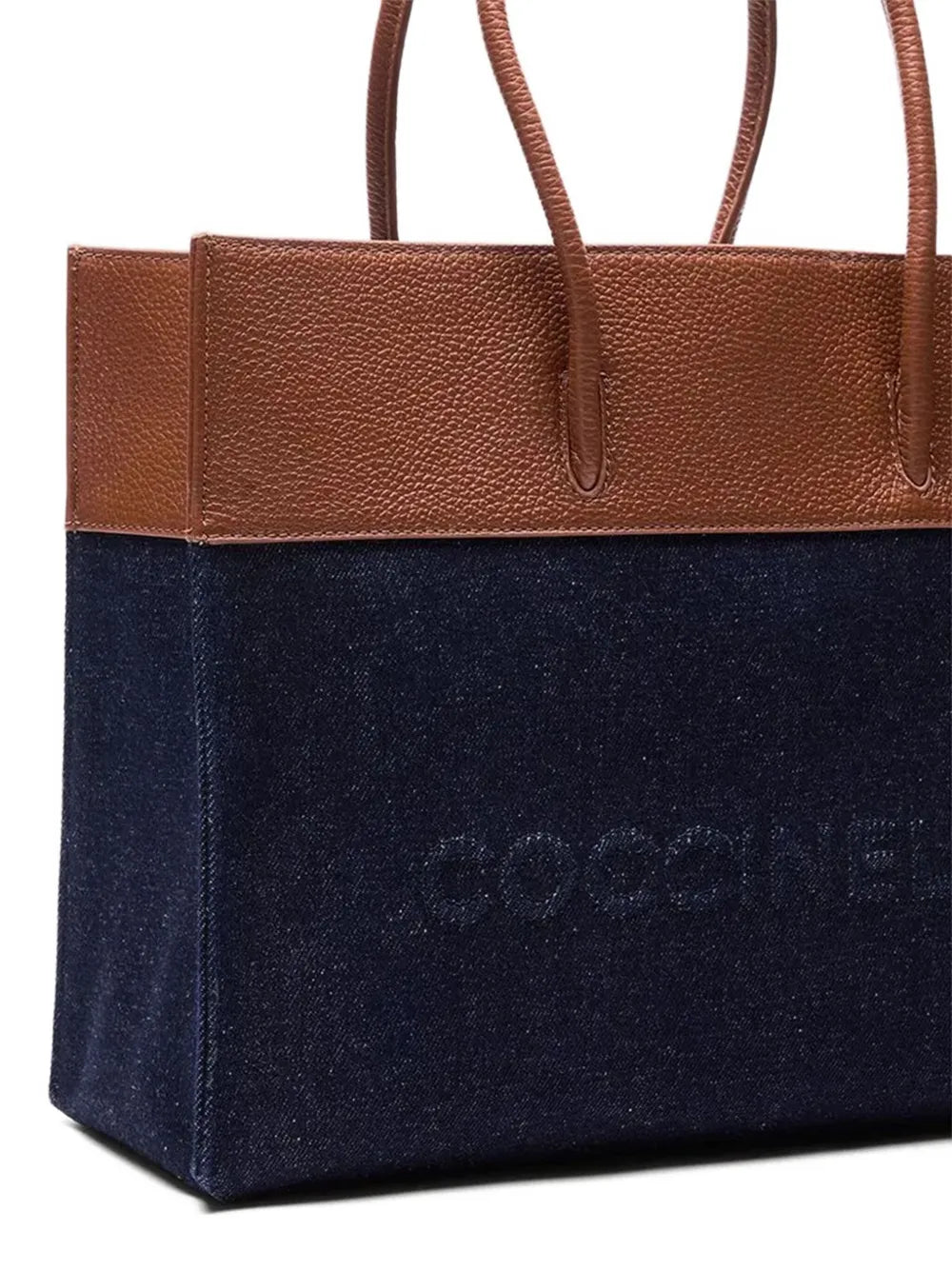 CoccinelleMyrtha leather-trimmed denim tote bag