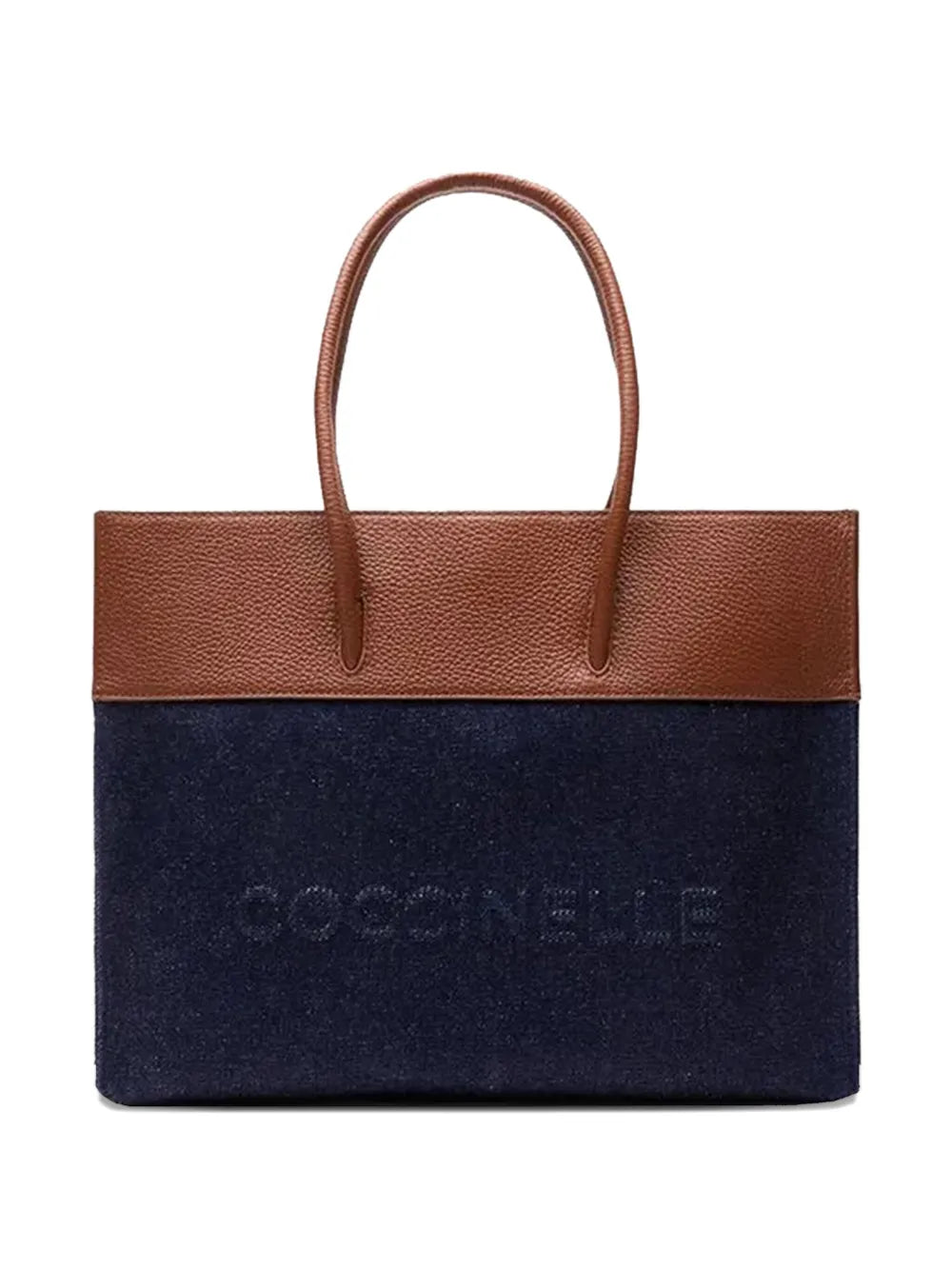 CoccinelleMyrtha leather-trimmed denim tote bag