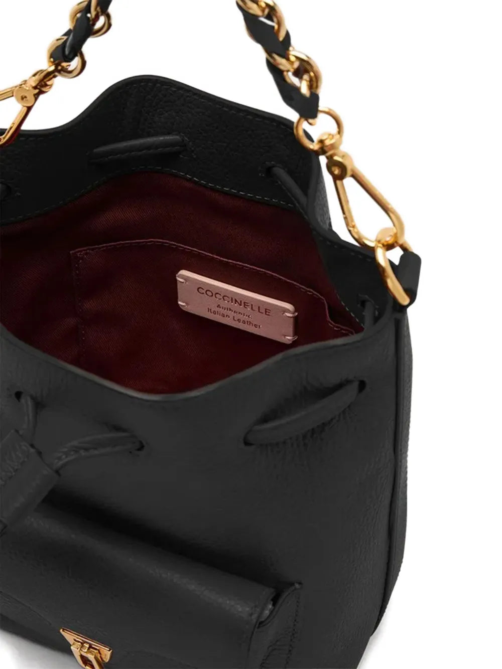 Coccinellechain-strap bucket bag