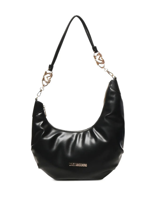 Love Moschinochain-detail crescent shoulder bag