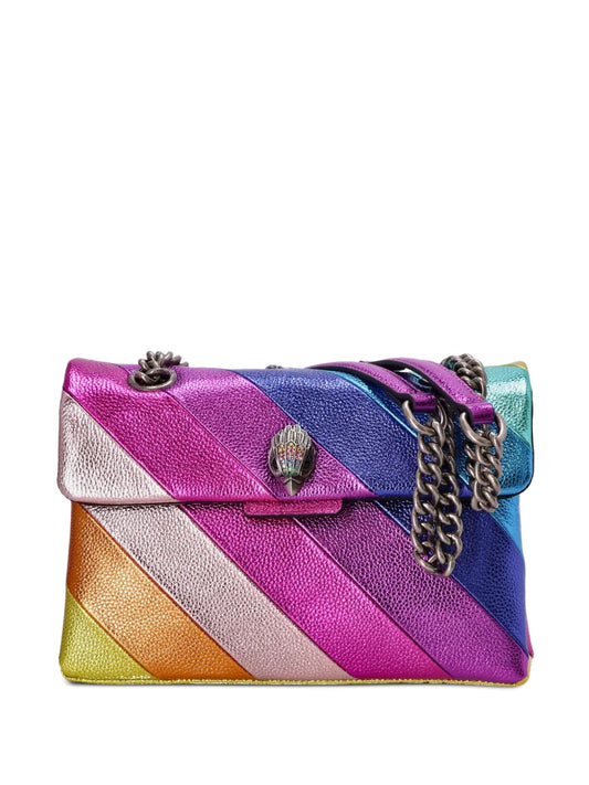 Kurt Geiger Londonrainbow-stripe chain shoulder bag