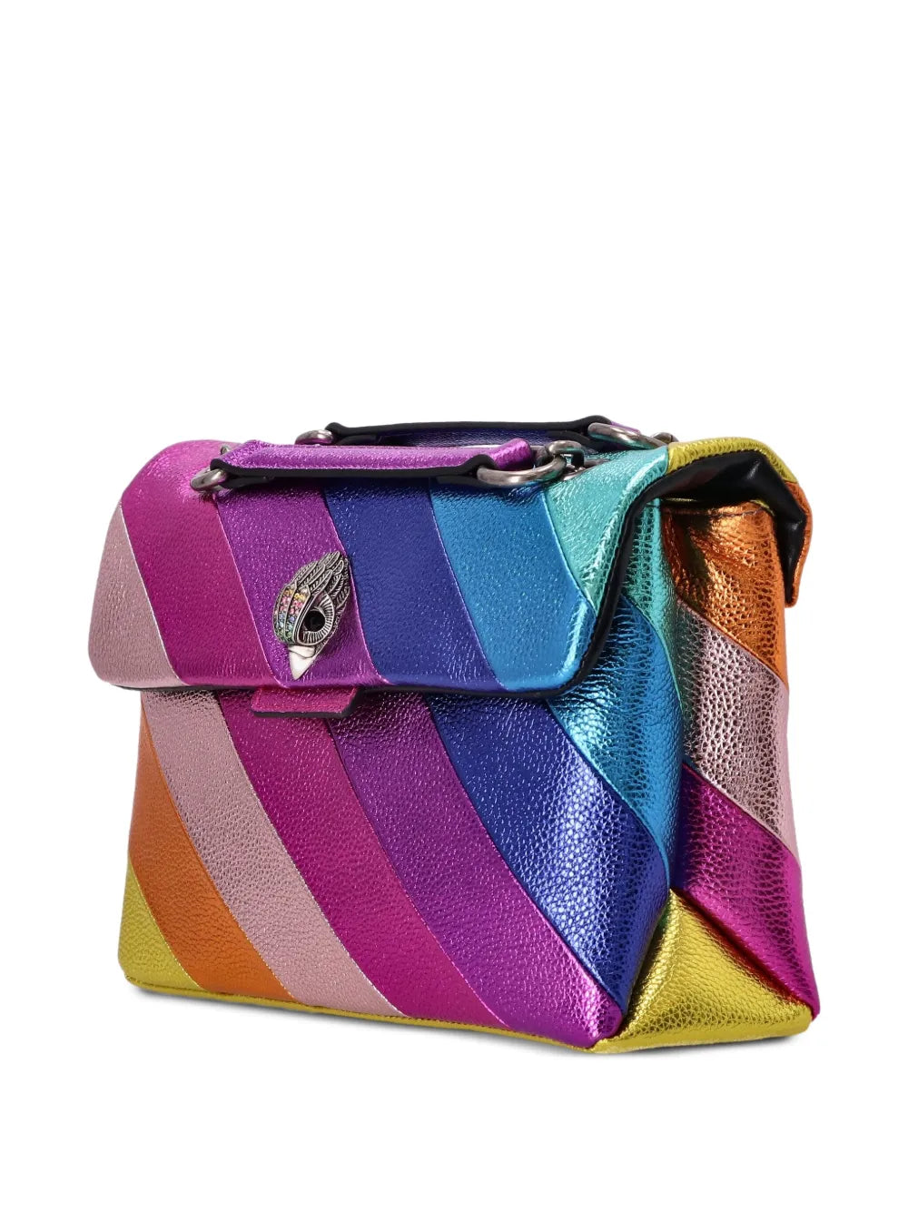 Kurt Geiger Londonrainbow-stripe chain shoulder bag