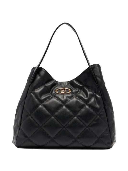 LIU JOlarge quilted logo tote bag