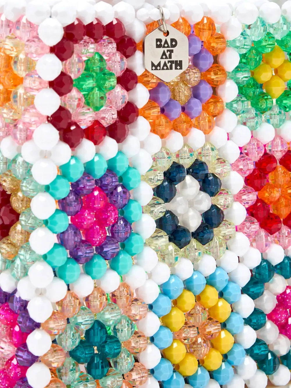 Bad at mathbeaded tote bag