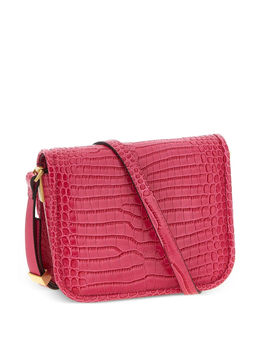 PINKOcrocodile-effect mini shoulder bag