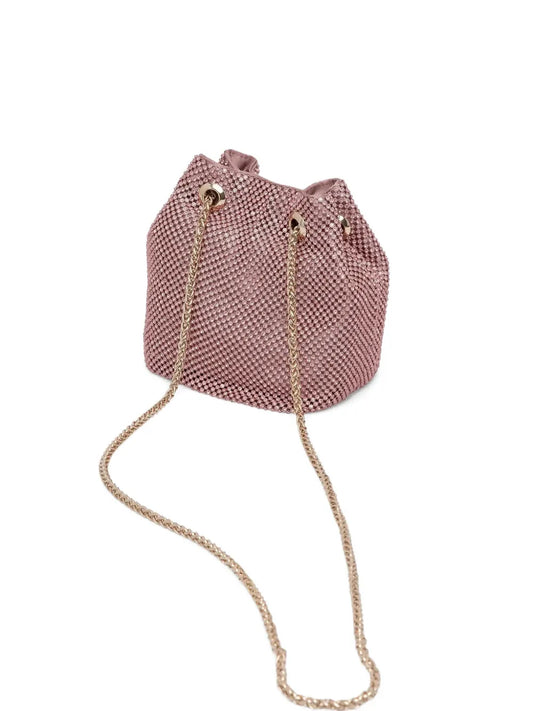 GUESS USASofia rhinestone-embellished mini bucket bag