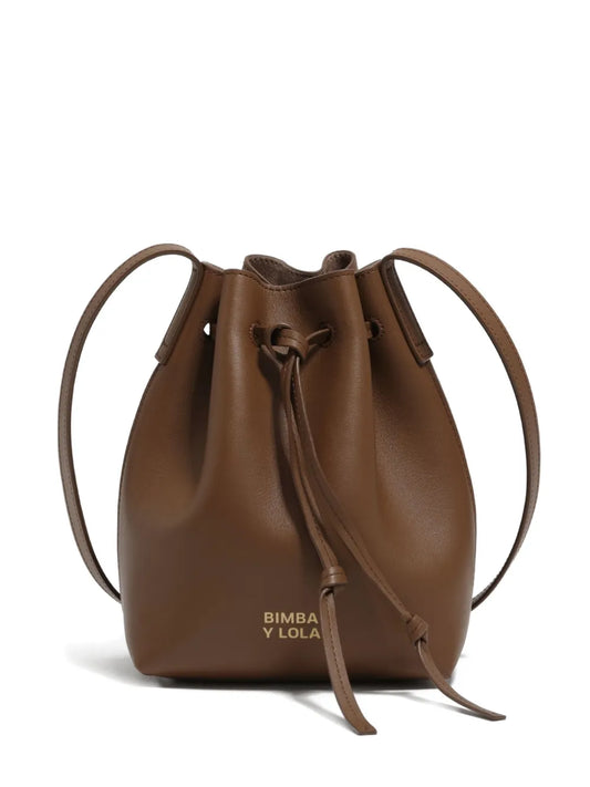 Bimba y Lolaleather drawstring bucket bag