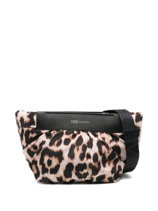 VeeCollectivemedium Caba leopard-print clutch bag