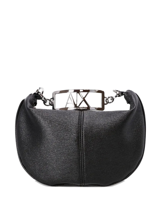 Armani Exchangelogo-plaque chain clutch bag
