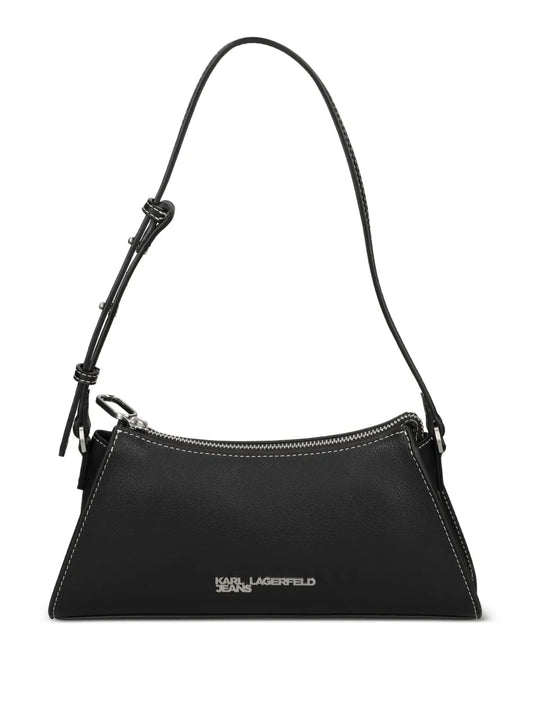 Karl Lagerfeld Jeanszip-detail curved shoulder bag