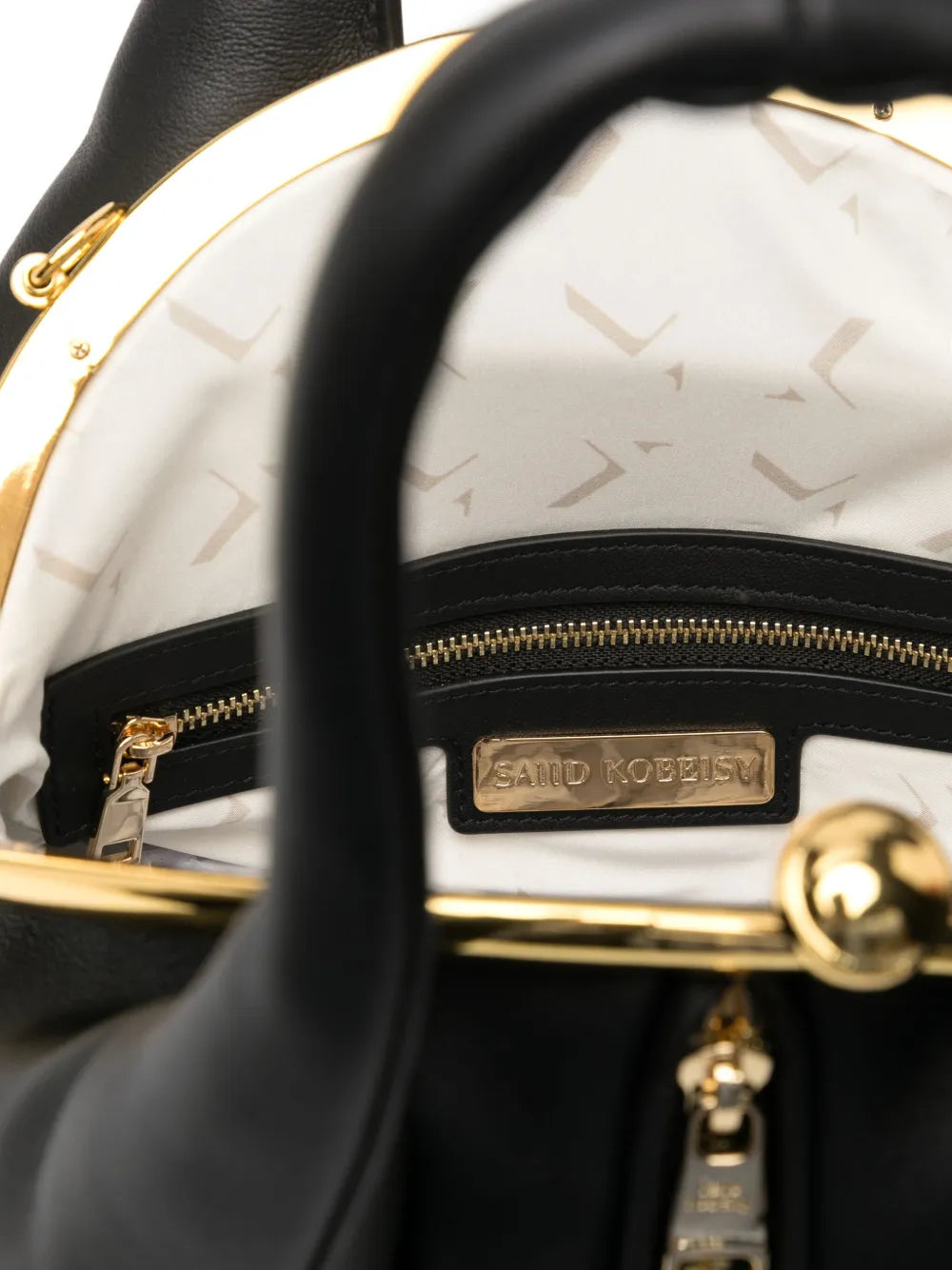 Saiid Kobeisyleather zipped tote bag