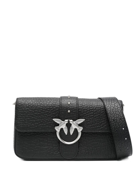 PINKOtextured-leather shoulder bag