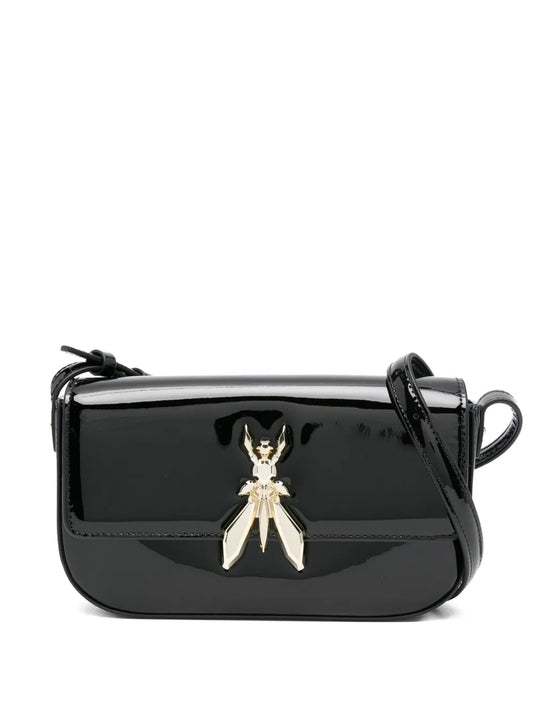 Patrizia PepeEssential patent leather shoulder bag
