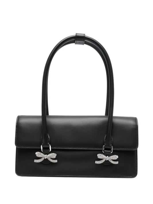Self-Portraitcrystal-bow top-handle bag