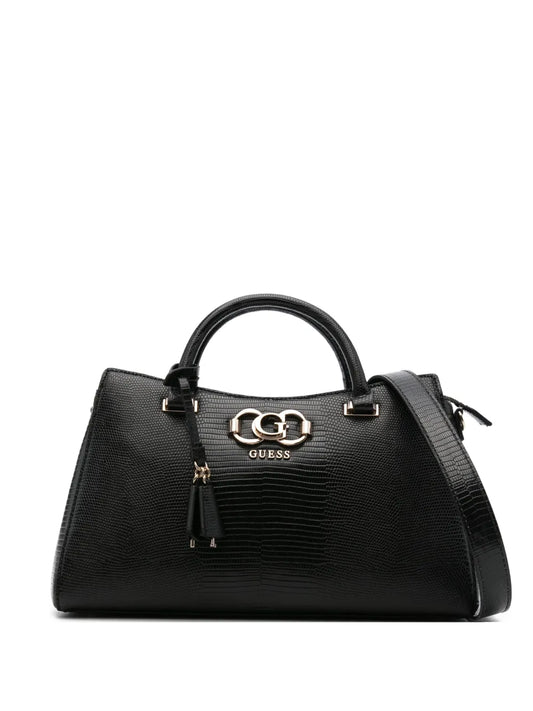 GUESS USAlogo-plaque snakeskin tote bag