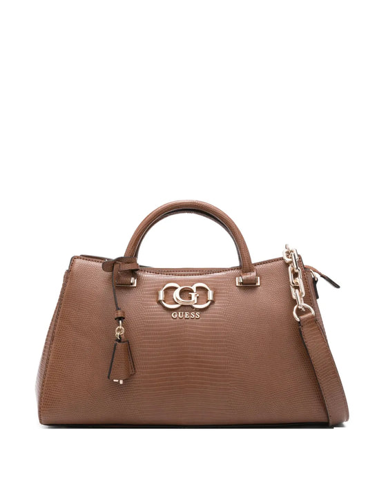 GUESS USAlogo-plaque snakeskin-effect shoulder bag