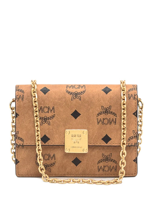 MCMVisetos logo-plaque cross body bag