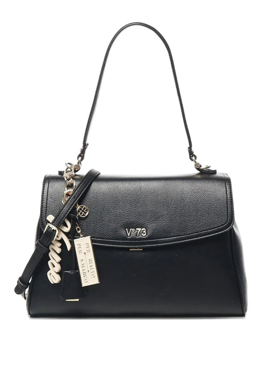 V3chain-accented flap shoulder bag