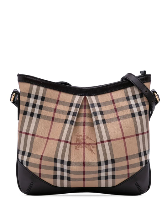 Pre-OwnedBurberry Pre-Owned2000-2017 Medium Haymarket Check Coated Canvas Hartham crossbody bag