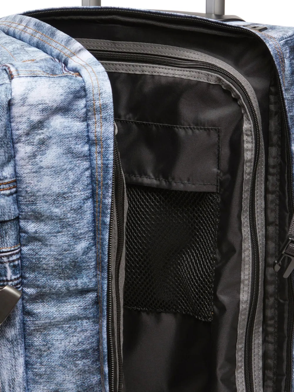 Dieselx Eastpak trompe-l'oeil denim cabin bag