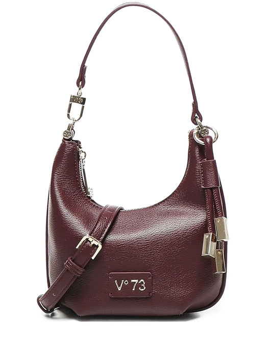 V3zip-fastening half-moon shoulder bag