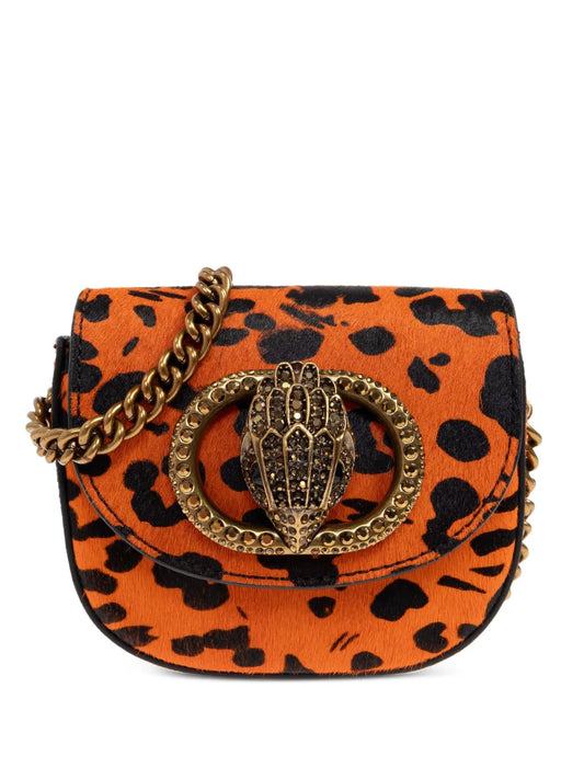 Kurt Geiger Londonmini Chelsea leopard-print cross body bag