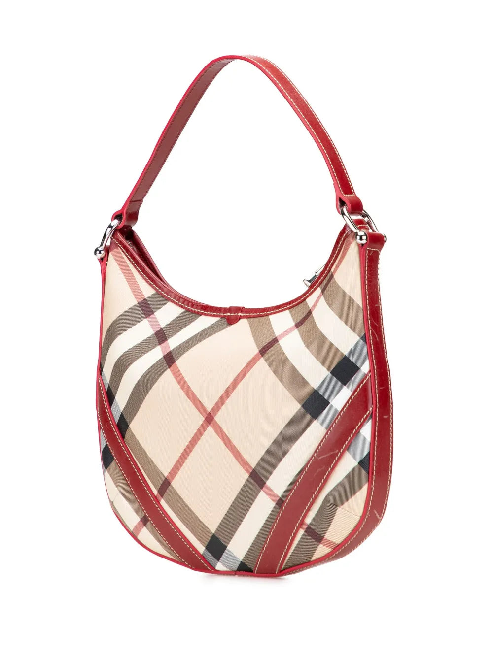 Pre-OwnedBurberry Pre-Owned2000-2017 Supernova Check Coated Canvas Larkin hobo bag