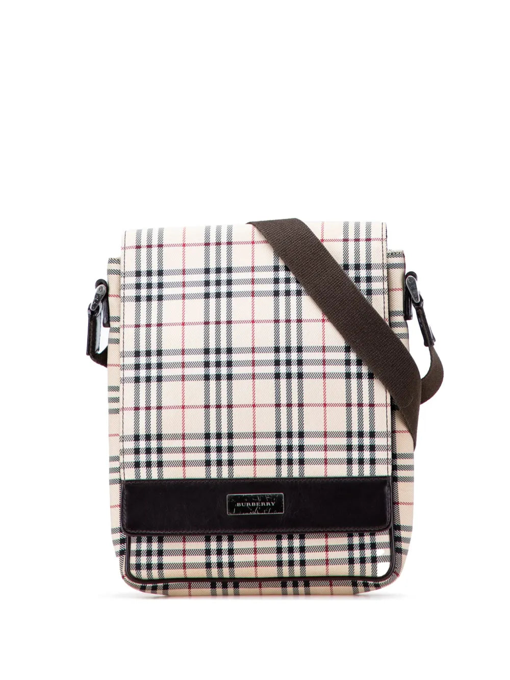 Pre-OwnedBurberry Pre-Owned2000-2017 House Check Canvas Flap crossbody bag