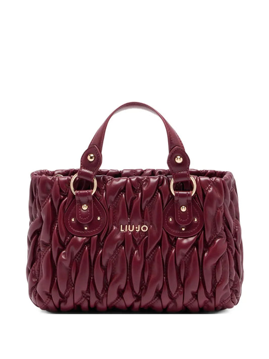LIU JOlogo-plaque tote bag