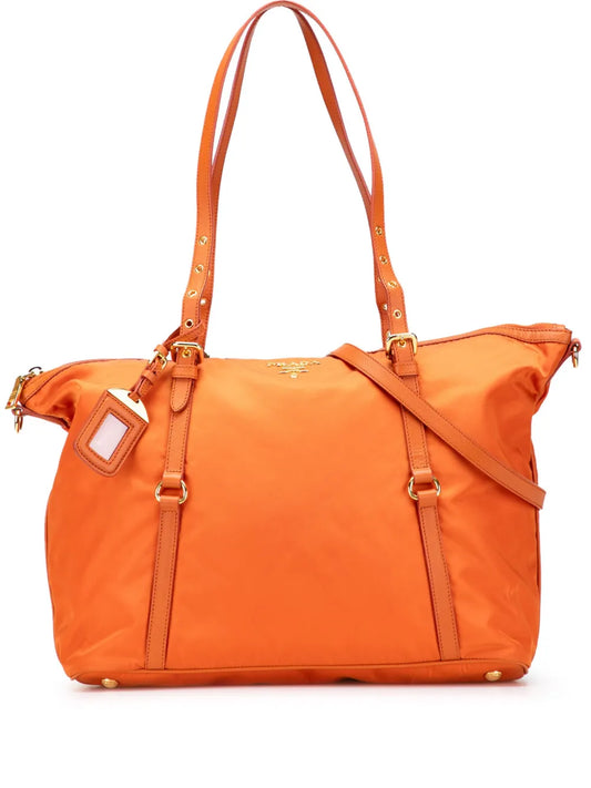 Pre-OwnedPrada Pre-Owned2013-2025 Saffiano Trimmed Tessuto satchel